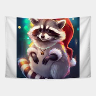 Cute Raccoon Drawing Tapestry