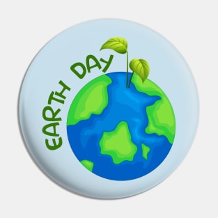 Earth day Concept Pin