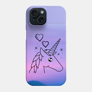 Unicorn In Pink & Purple Hue Phone Case