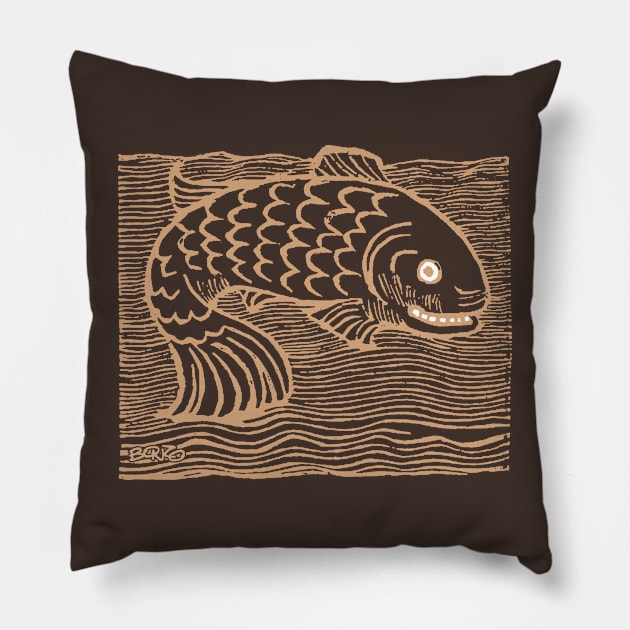 Fish-2 Pillow by BonzoTee