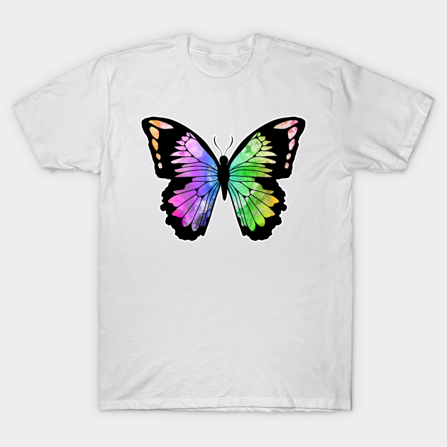 Butterfly in Rainbow Colours - Caterpillars - T-Shirt | TeePublic