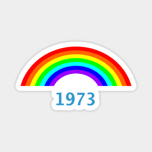 Vintage Rainbow 1973 A Retro Year Magnet