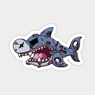 Angry Zombie Shark Magnet
