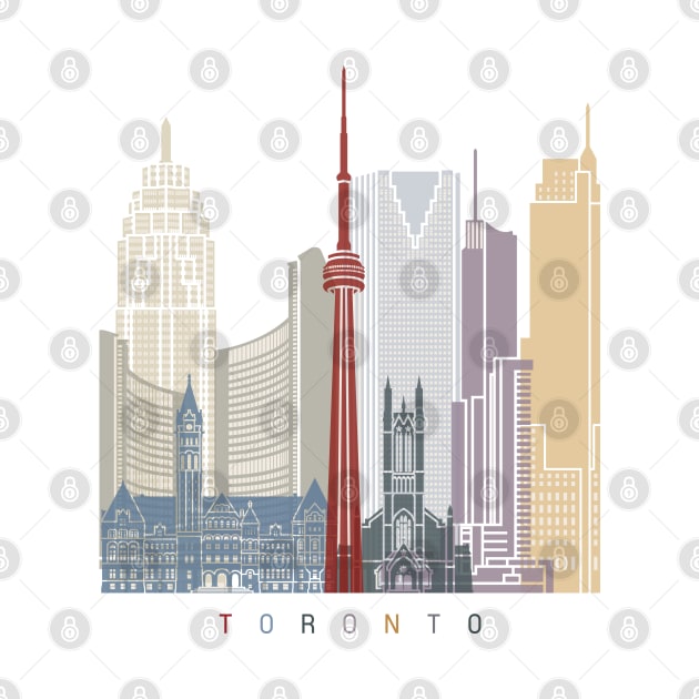 Toronto skyline poster by PaulrommerArt