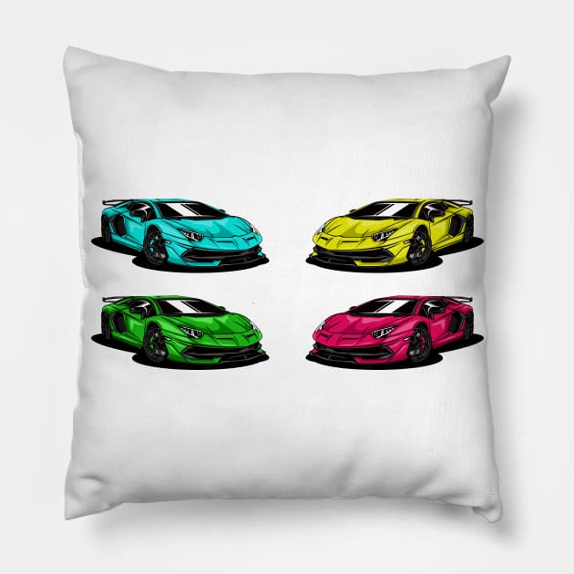 Lamborghini Aventador SVJ Pillow by Car_Designer