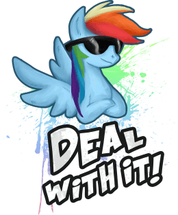 My Little Pony - Rainbow Dash - Deal With It Magnet