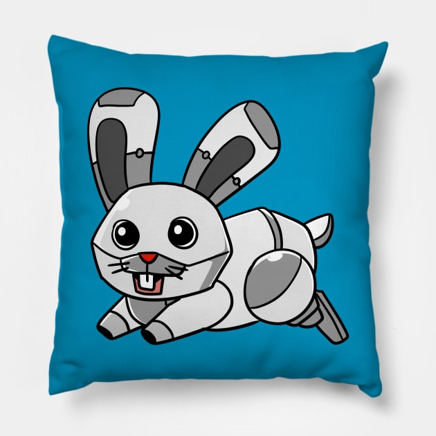 Robot Rabbit Pillow by WildSloths