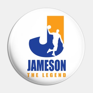 Jameson Custom Player Basketball Your Name The Legend Pin