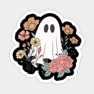 ghost and flowers Magnet