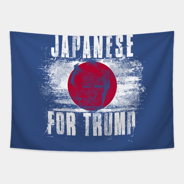 Japanese For Trump - Trump 2020 Patriotic Flag Tapestry by Family Heritage Gifts