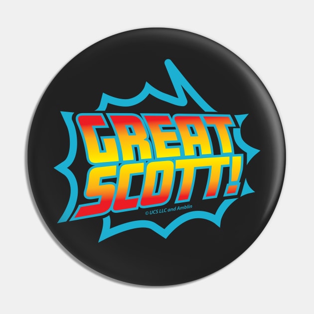 Great Scott! (Full-Color Dark) Pin by jepegdesign