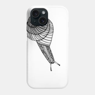 Black and White Snail Phone Case