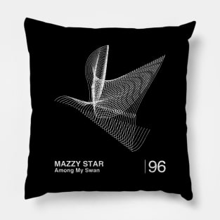 Among My Swan / Minimalist Graphic Fan Artwork Design Pillow