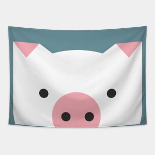 Peek-a-Boo Pig in Pink and Green Tapestry