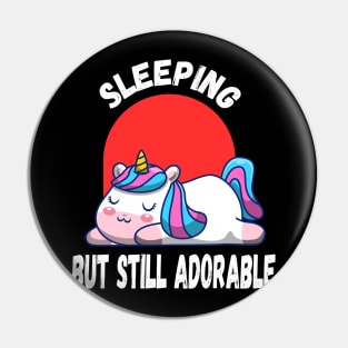 kawaii sleeping unicorn Pin