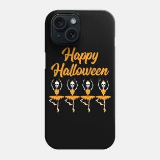 Halloween T Shirt For Dancers Dancing Skeleton Ballet Gift Phone Case