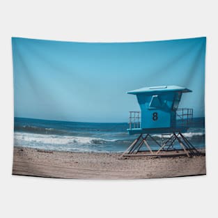 Oceanside California Lifeguard Tower Photo V2 Tapestry