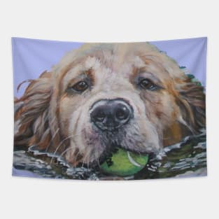 Golden Retriever Fine Art Painting Tapestry