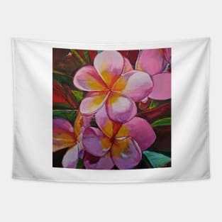 Pink frangipanis Tapestry