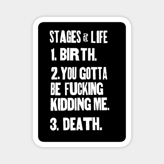 The Stages of Life Magnet by Stubbs Letterpress