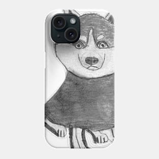 Husky - Art by 6 years old Phone Case