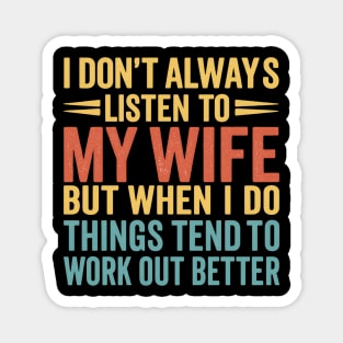 Funny husband and wife Magnet