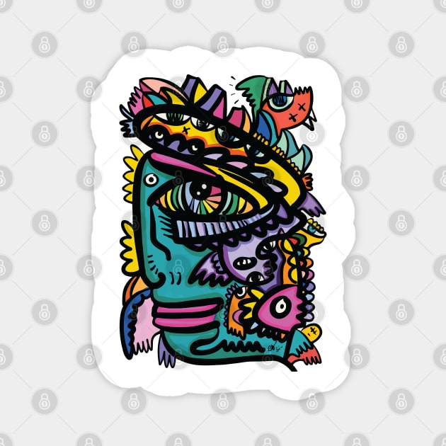 Aztec Mask of Life and Dreams Magnet by signorino