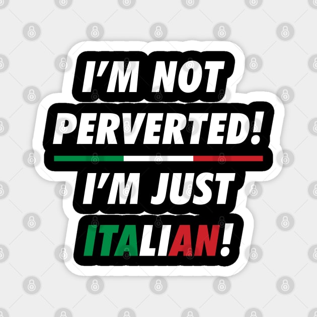 i'm not perverted i'm just Italian Magnet by stuffbyjlim