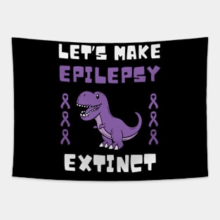 Epilepsy Extinct T-Rex Epilepsy Awareness Month Kids Tapestry