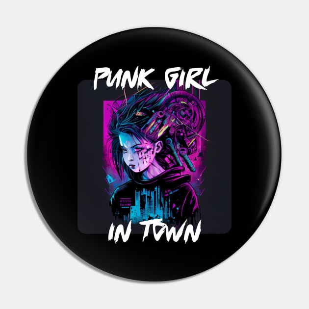 Graffiti Style - Punk Girl In Town 3 Pin by PD-Store