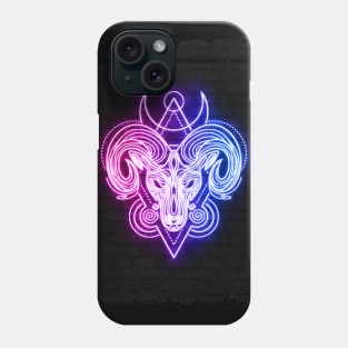 Aries neon sign Phone Case