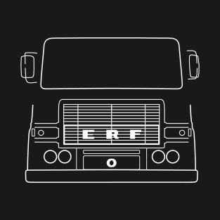 ERF A series classic truck outline graphic with mirrors (white) T-Shirt