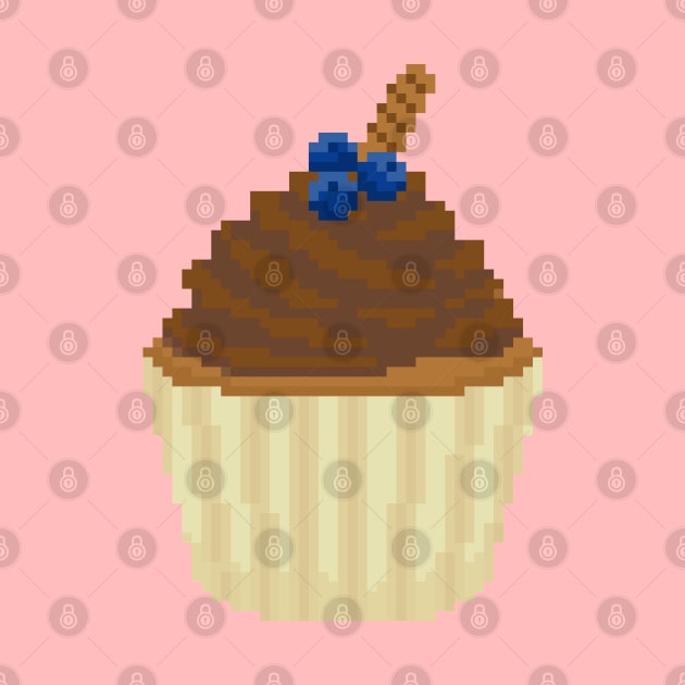 Light chocolate cupcake pixel art by toffany's