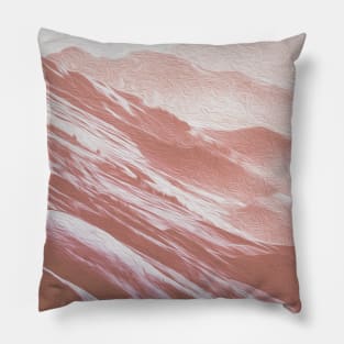 Rose Blush Mountains Oil Effects 1 Pillow