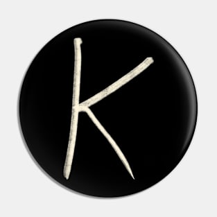 Hand Drawn Letter K Pin