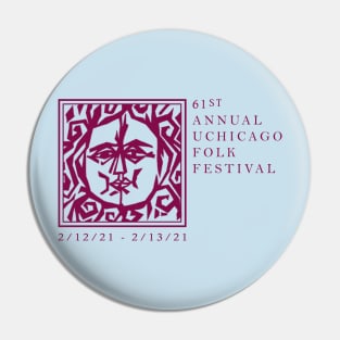 61st Annual UChicago Folk Festival Gear Pin