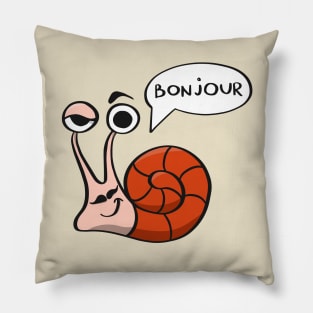 Bonjour snail Pillow