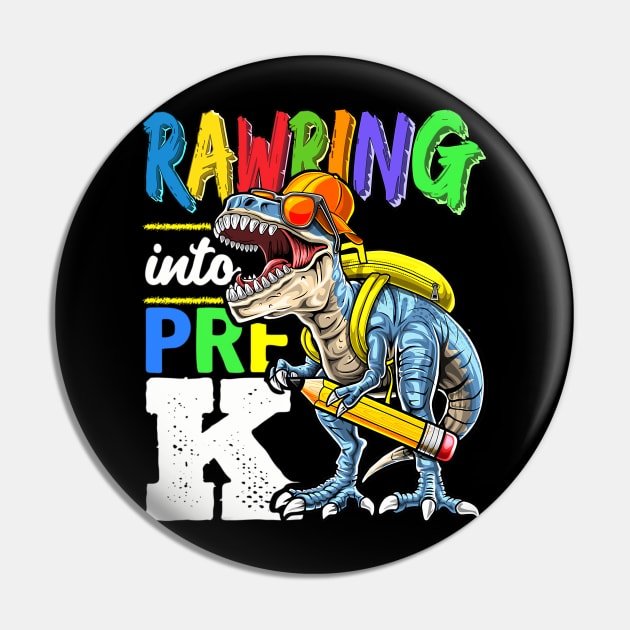 Rawring into Pre-K Dinosaur Back to School  s Gift Pin by fatmehedo8