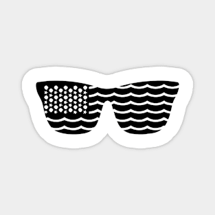 Beach Sunglasses American Flag Magnet