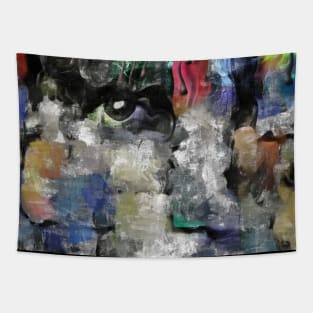 Abstract portrait painting Tapestry