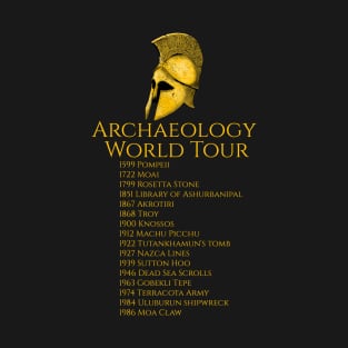 Archaeology World Tour Funny Archaeologist History Buff Gift T-Shirt