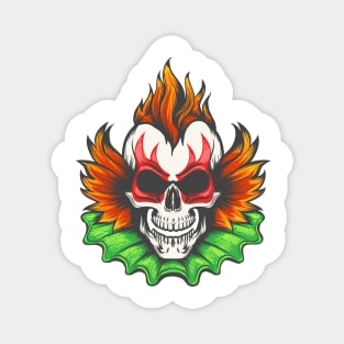 Evil Clown Skull Magnet