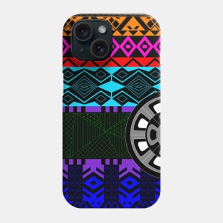 mexican wallpaper picnic in tribal totonac art vector pattern Phone Case