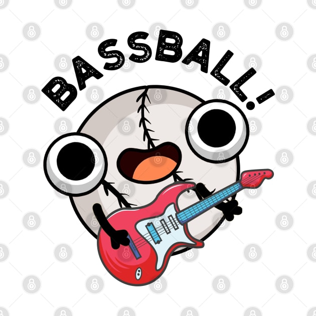 Bass-ball Funny Baseball Bass Guitarist Pun by punnybone