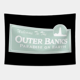Welcome to The Outer Banks (Teal) Classic Tapestry