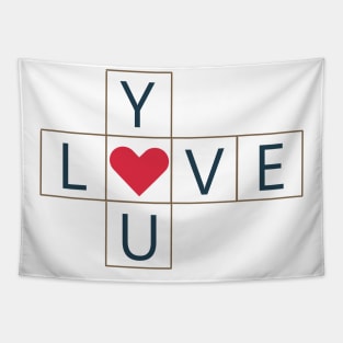 Love You Crossword Tapestry