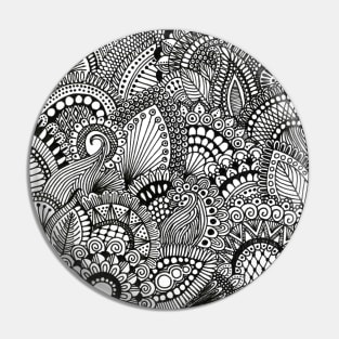 Zentangle circle Pin