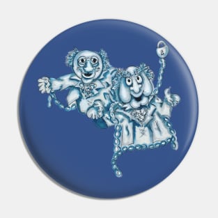 Marley and Marley Statler and Waldorf Muppet Christmas Carol inspired illustration Pin