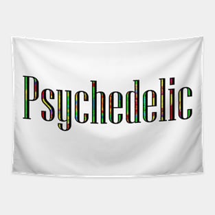 Psychedelic Outline Black Tapestry