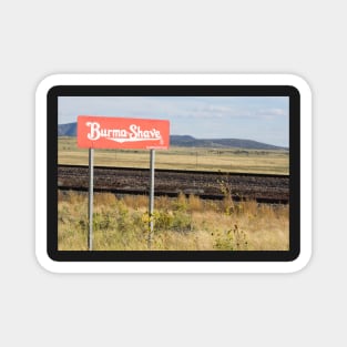 Old Burma Shave sign along Route 66 Magnet